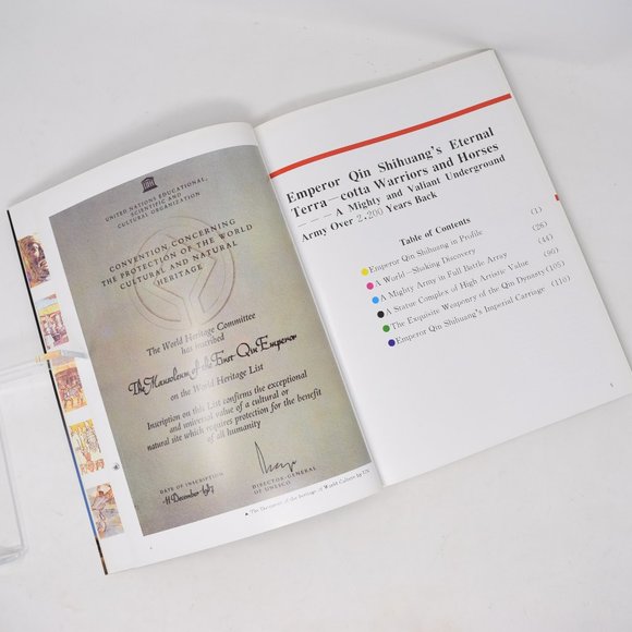 Emperor Qin Shihuang Eternal Terra Cotta Warriors Horses Archeology Signed Vtg - Picture 10 of 16